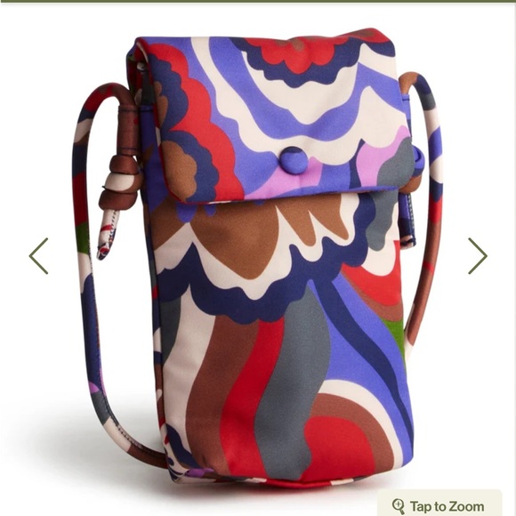 New Vera Bradley phone case crossbody in Bossanova Bold in Nylon Twill - Picture 4 of 6